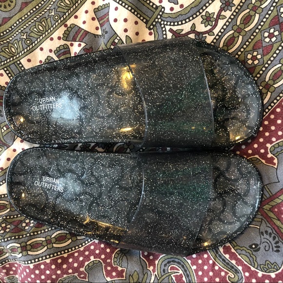 Urban Outfitters Shoes - Urban outfitters glitter pool slides